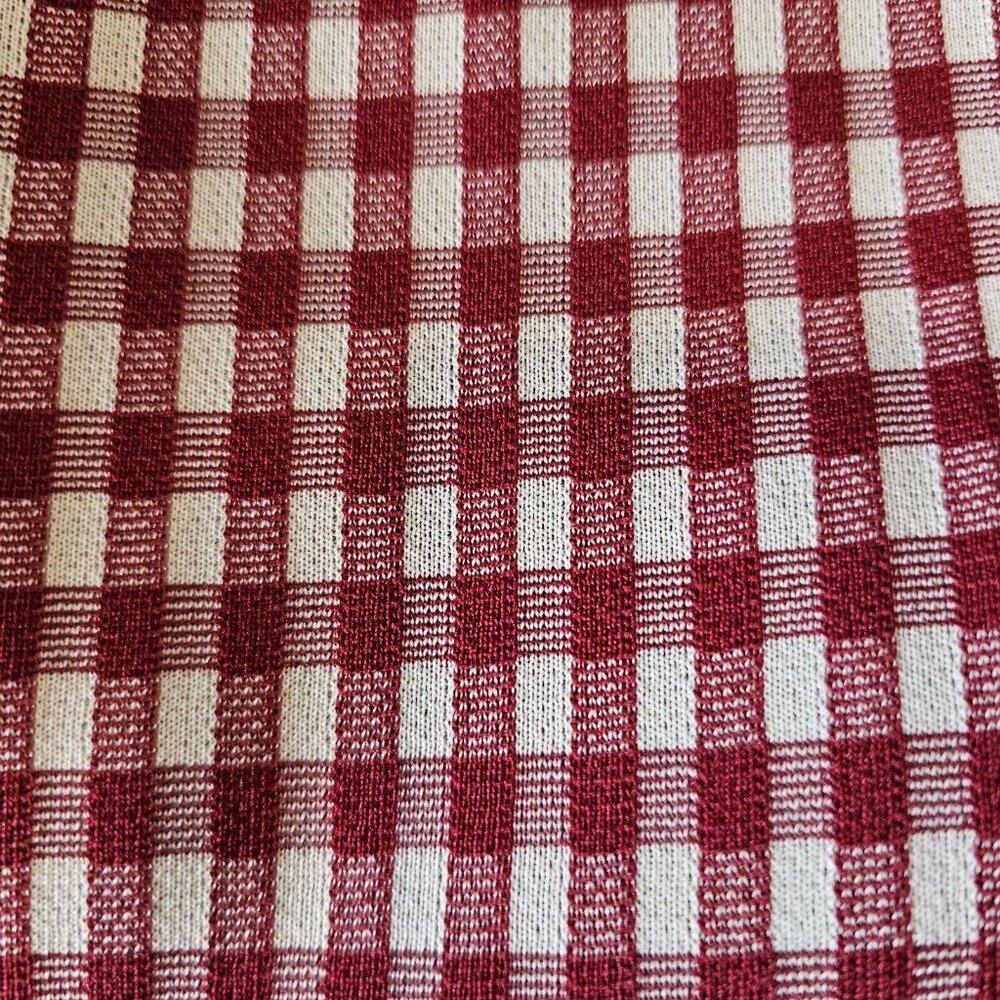 Vintage 70s Womens Shirt Dress Size 10 Gingham Plaid Button Down Casual‎ Red - Picture 4 of 10